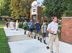 A eucharistic procession on Aug. 4 helped to begin the school year at Bishop Chatard High School in Indianapolis. (Submitted photo)